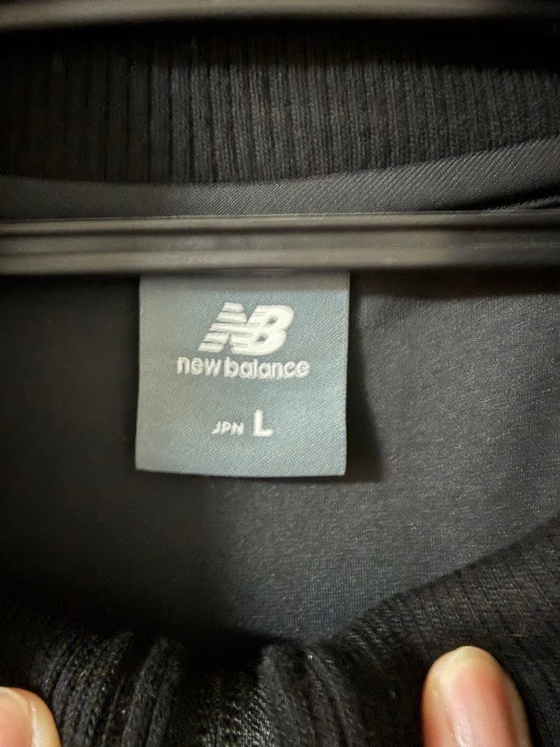 new balance ジャージージャケット L 黒/グレー