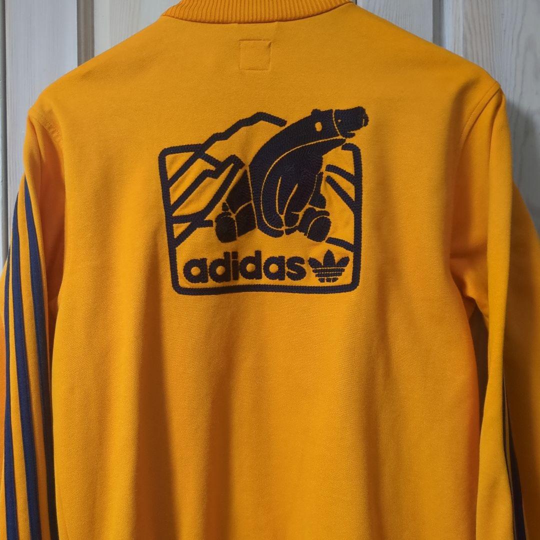 adidas イエロー ジャージジャケット M