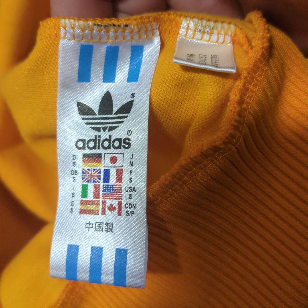 adidas イエロー ジャージジャケット M