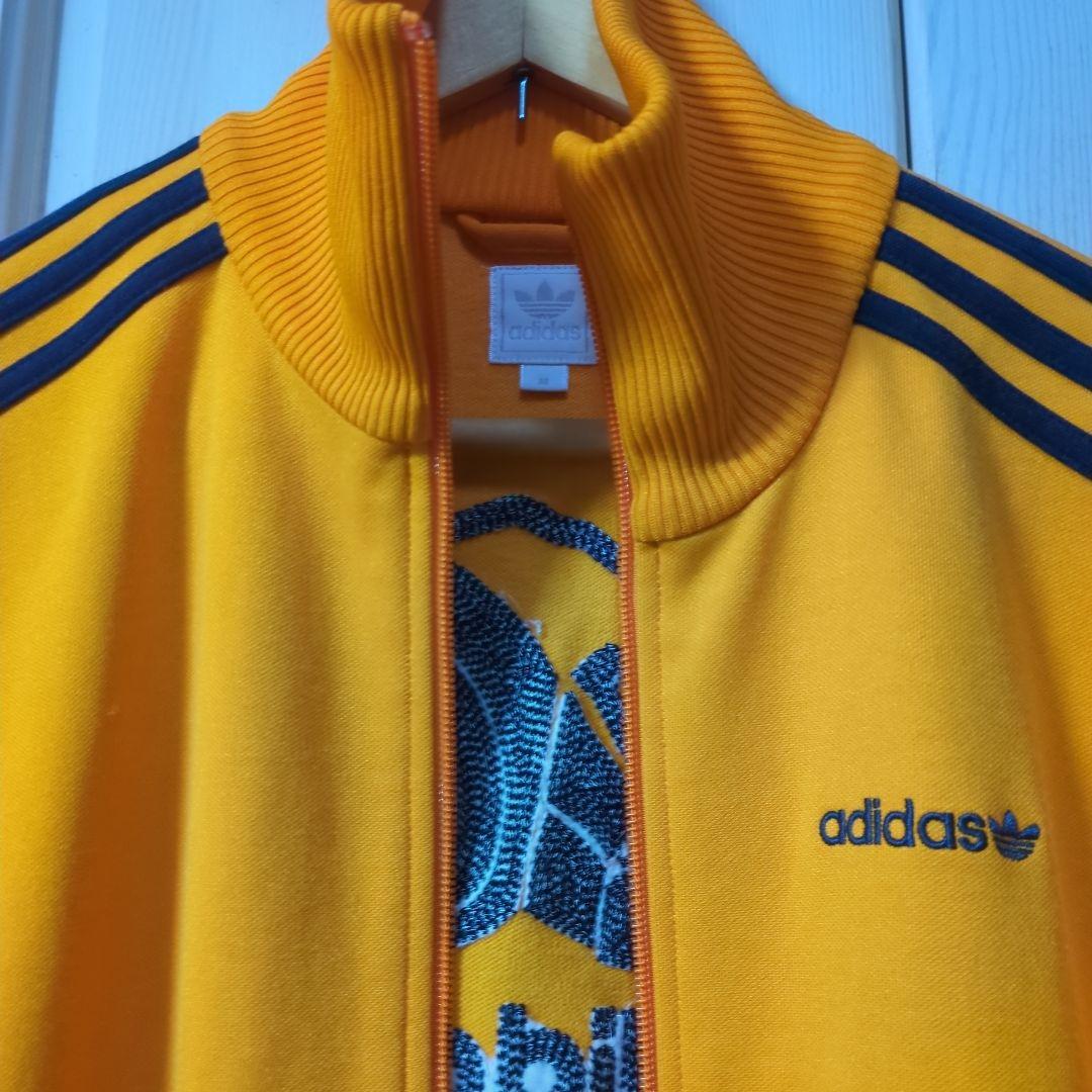 adidas イエロー ジャージジャケット M