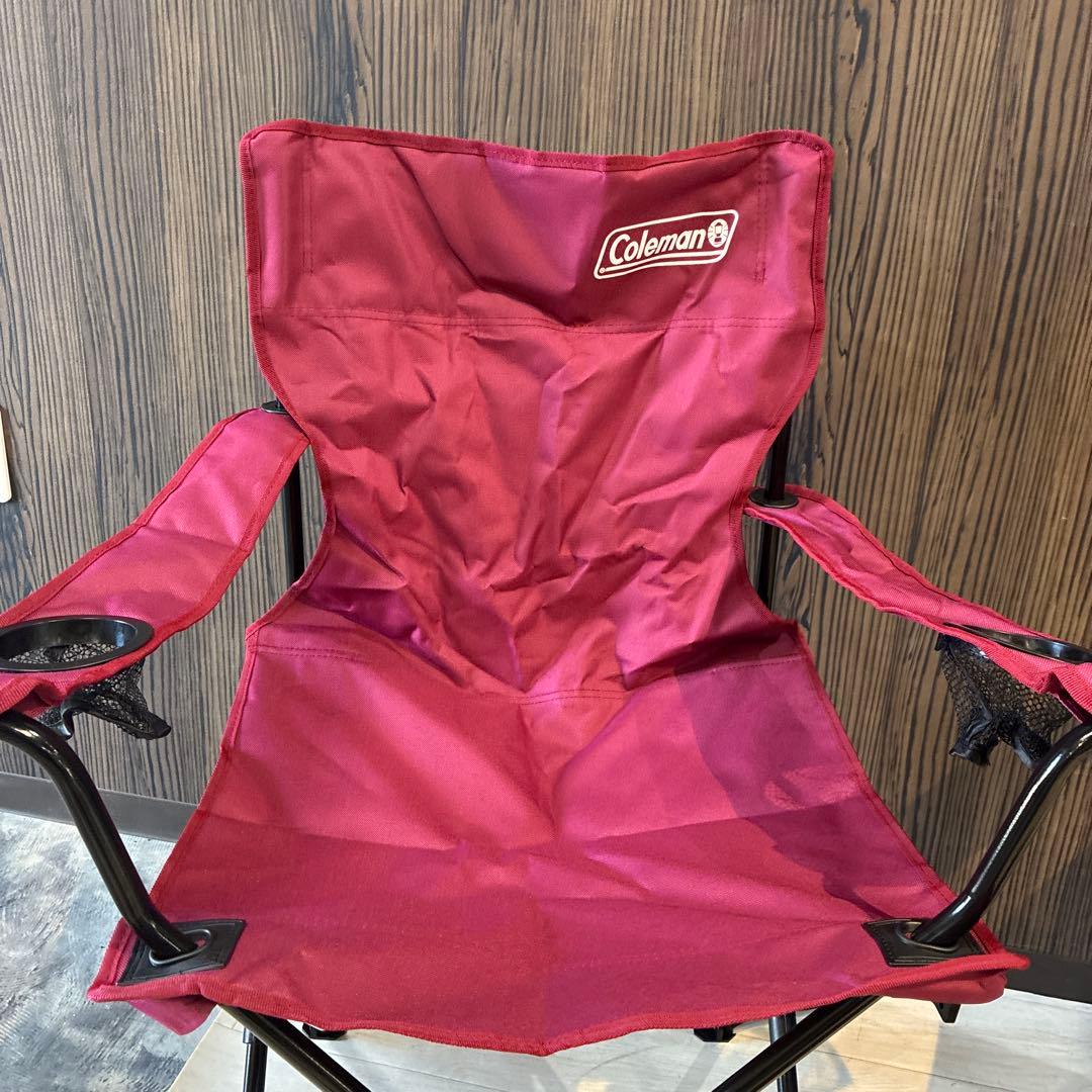 【Coleman】アームチェア　赤 黒 2脚セット【新品】