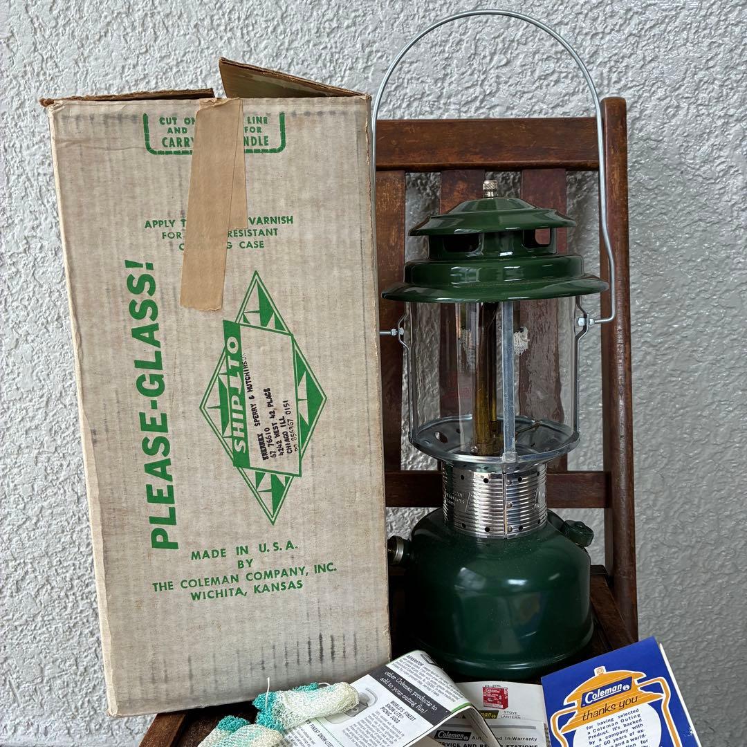 箱付き美品！60s Colemanコールマン220F ランタンUSAヴィンテージ