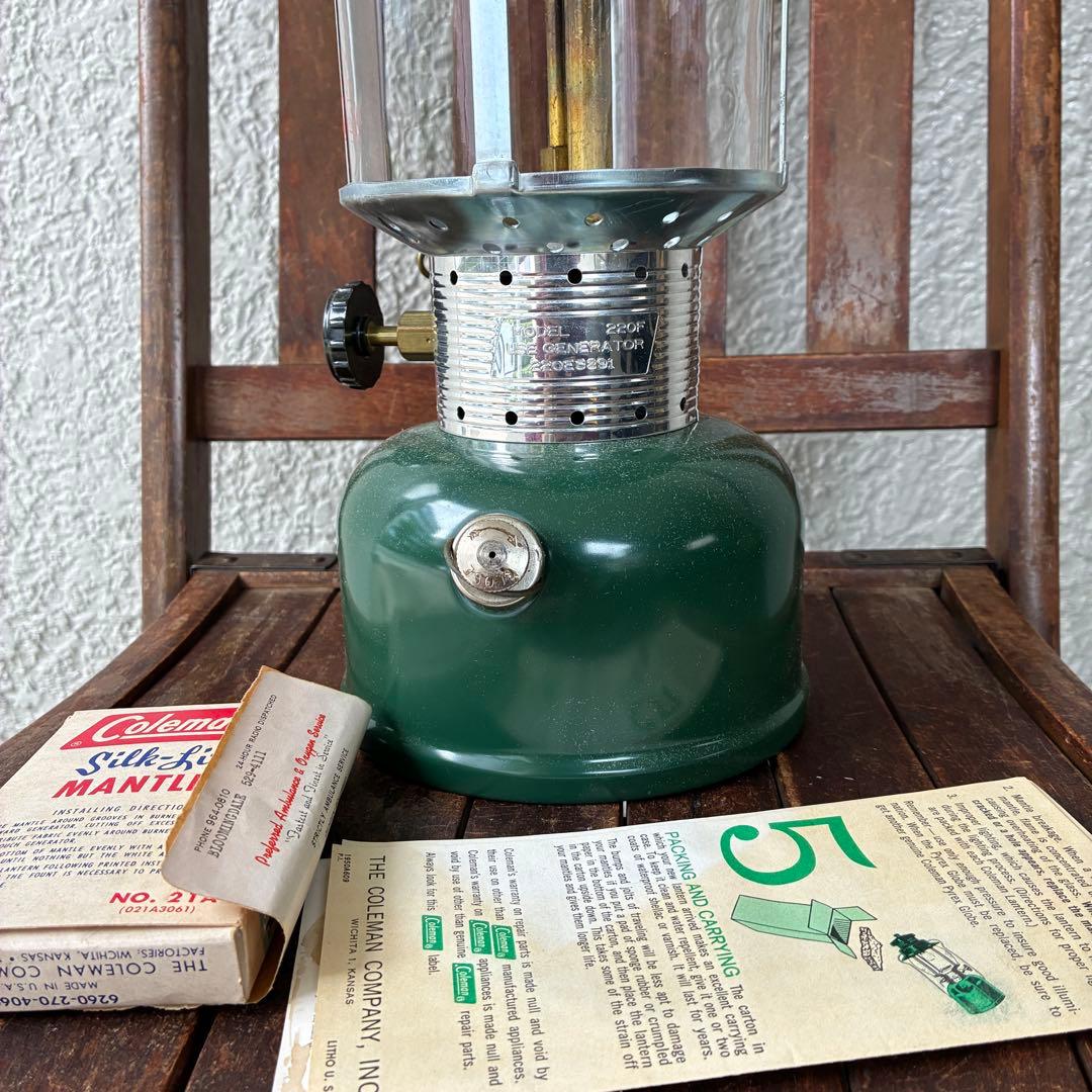 箱付き美品！60s Colemanコールマン220F ランタンUSAヴィンテージ