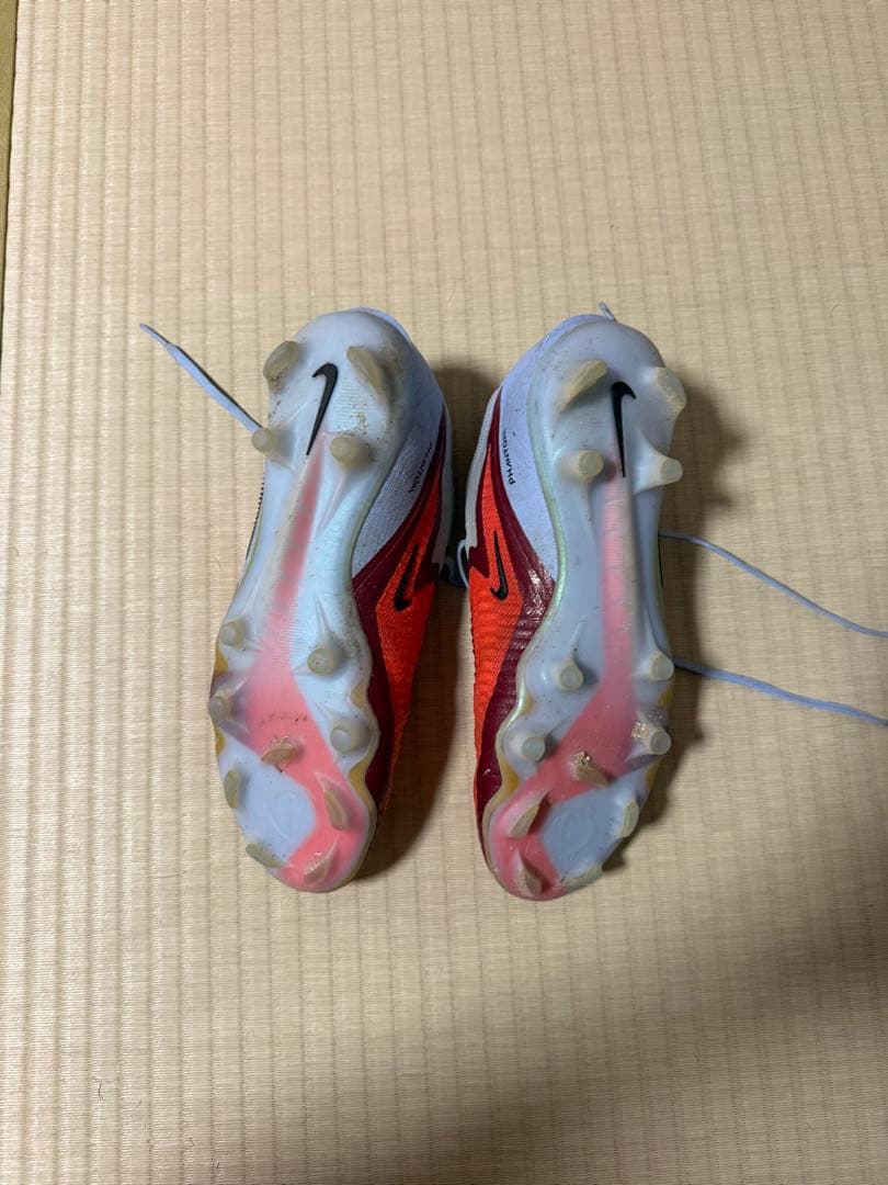 Nike サッカーシューズ オレンジ/グレー袋付き 26.5