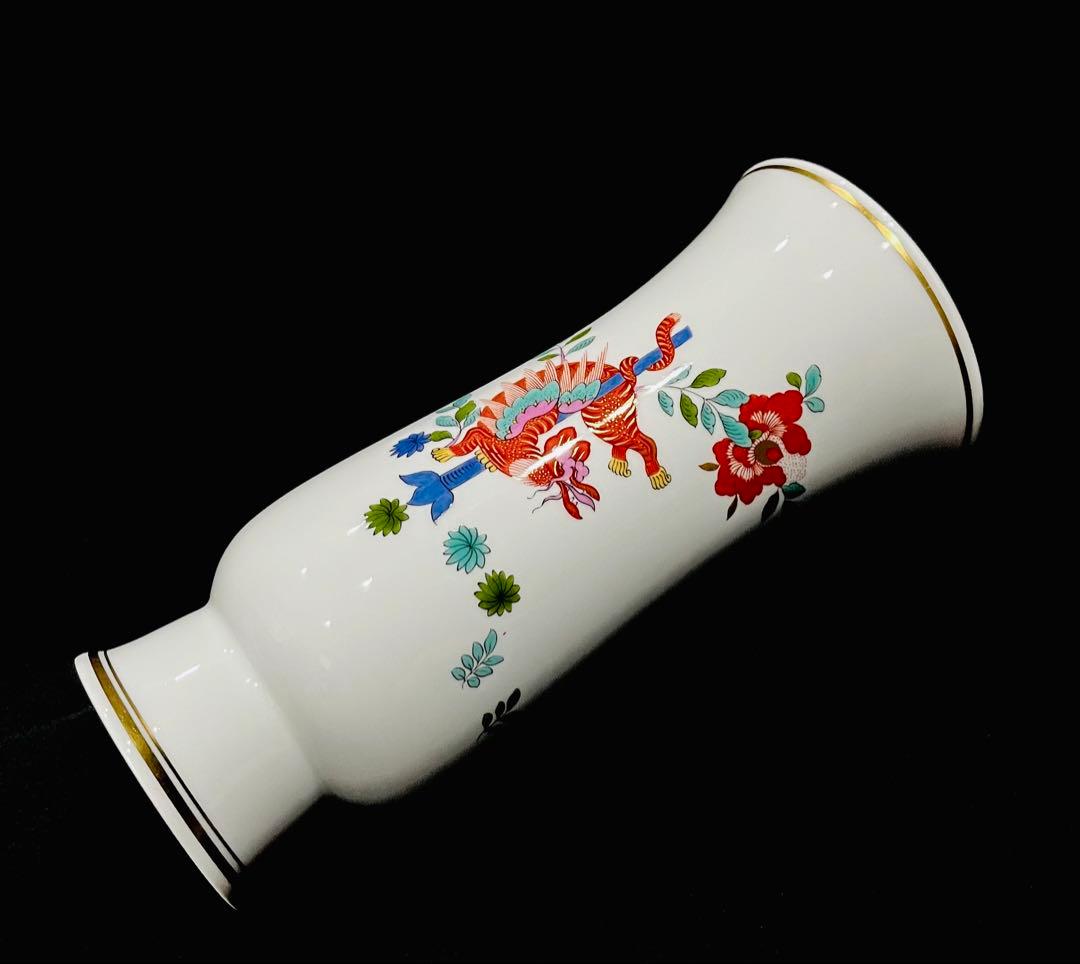 Meissen マイセン/※稀少 1級品 柿右衛門様式 獅子 鳳凰　花瓶