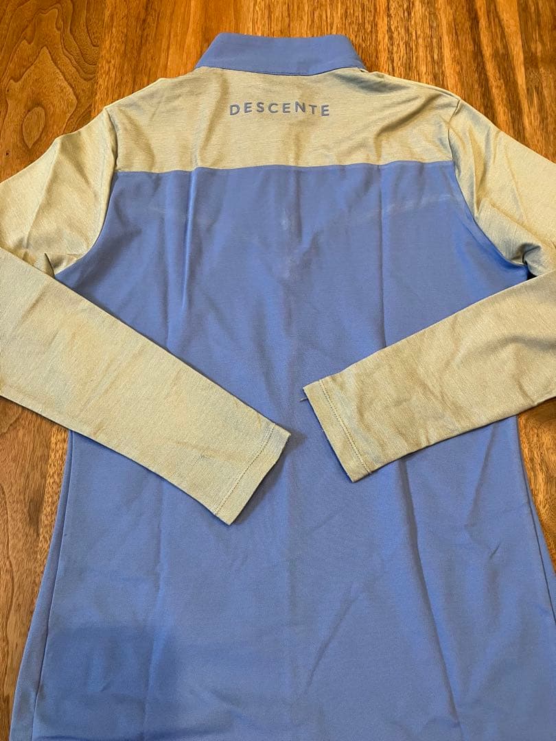 DESCENTE ゴルフ 長袖シャツ 青 グレー