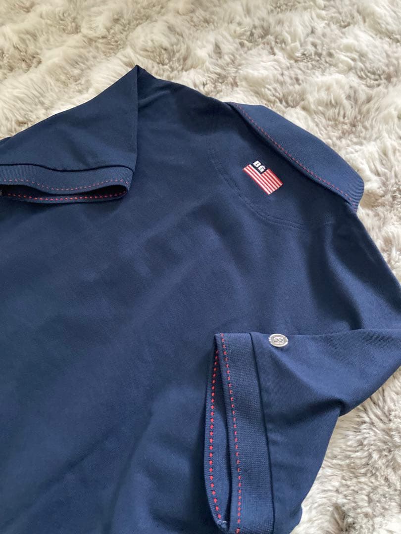 ★ブリーフィング　BRIEFING ネイビー ポロシャツ　Mサイズ　美品‼️