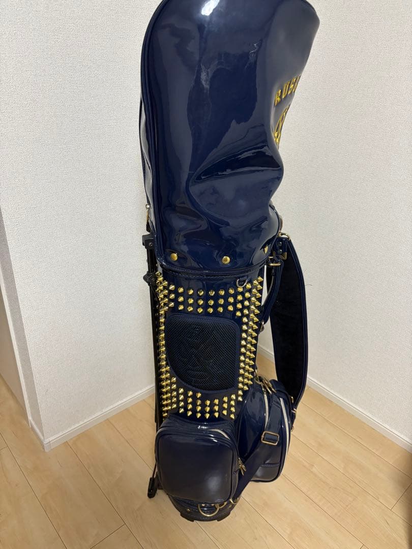 RUSSELUNO スタッズ付きキャディバッグ ネイビー