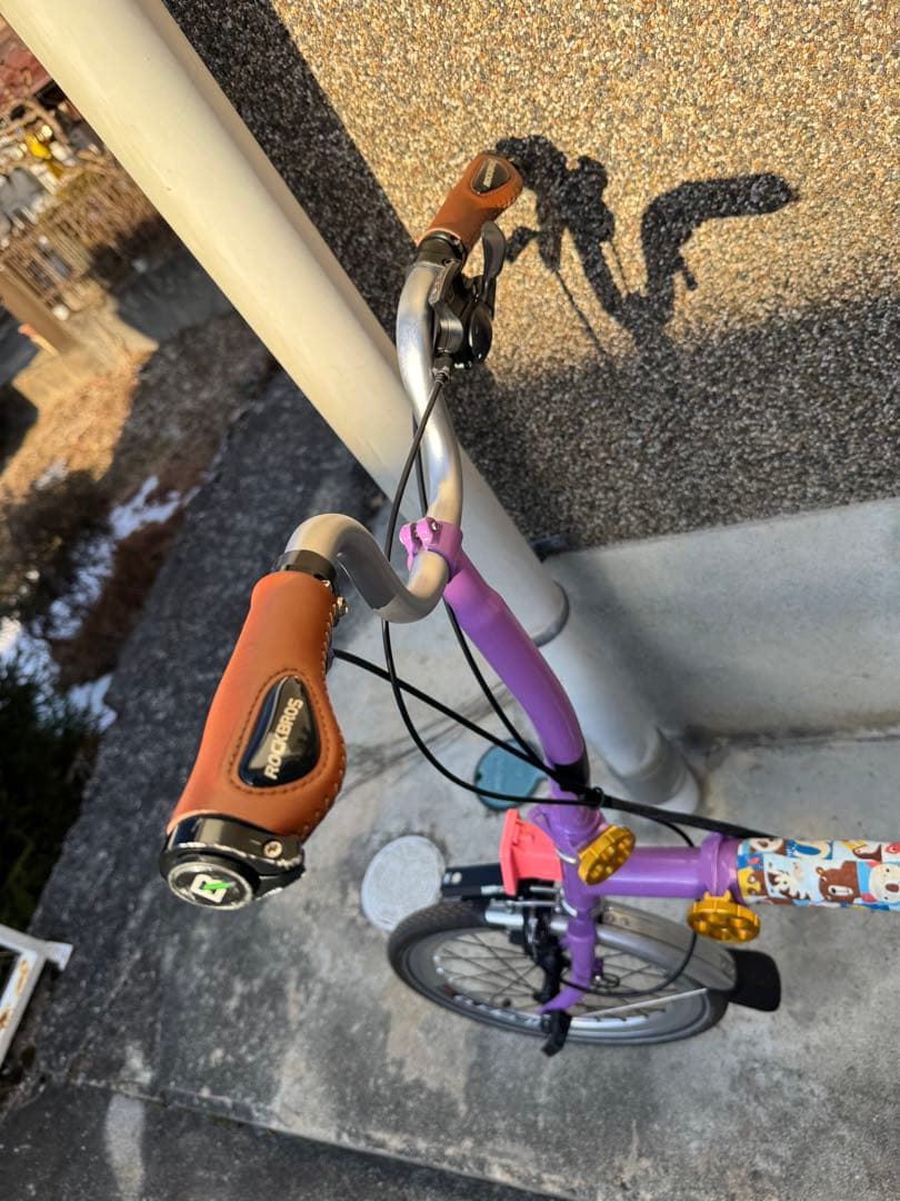 LITEPRO 折りたたみ自転車 パープル 16インチ