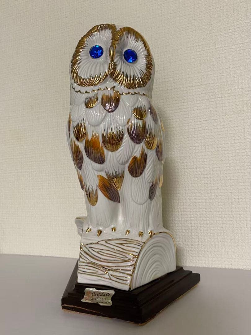 ふくろう 陶器 置物　年代品　底伤