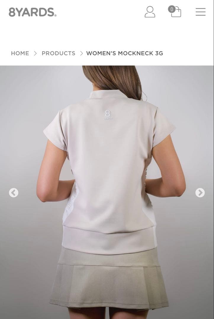 8YARDS MockNeck ラテ ハチヤーズ レディース モックネック 半袖