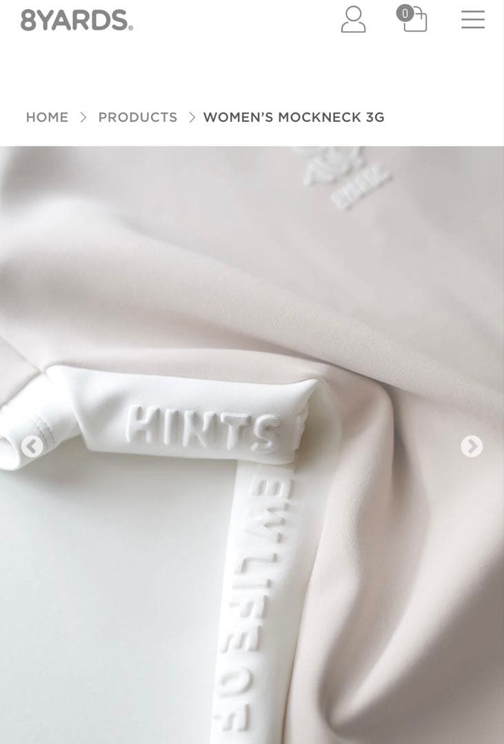 8YARDS MockNeck ラテ ハチヤーズ レディース モックネック 半袖