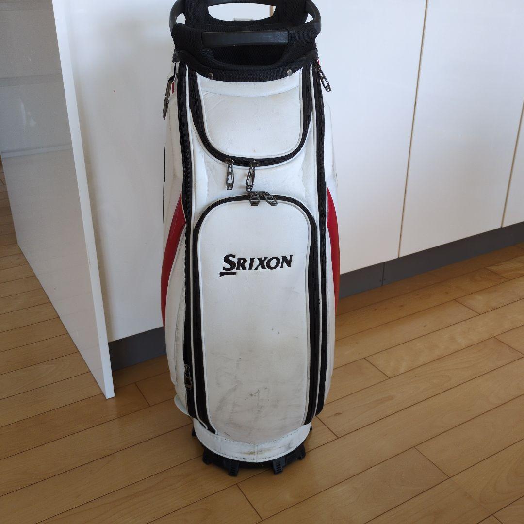 SRIXON ツアーモデルキャディバッグ ホワイト/レッド