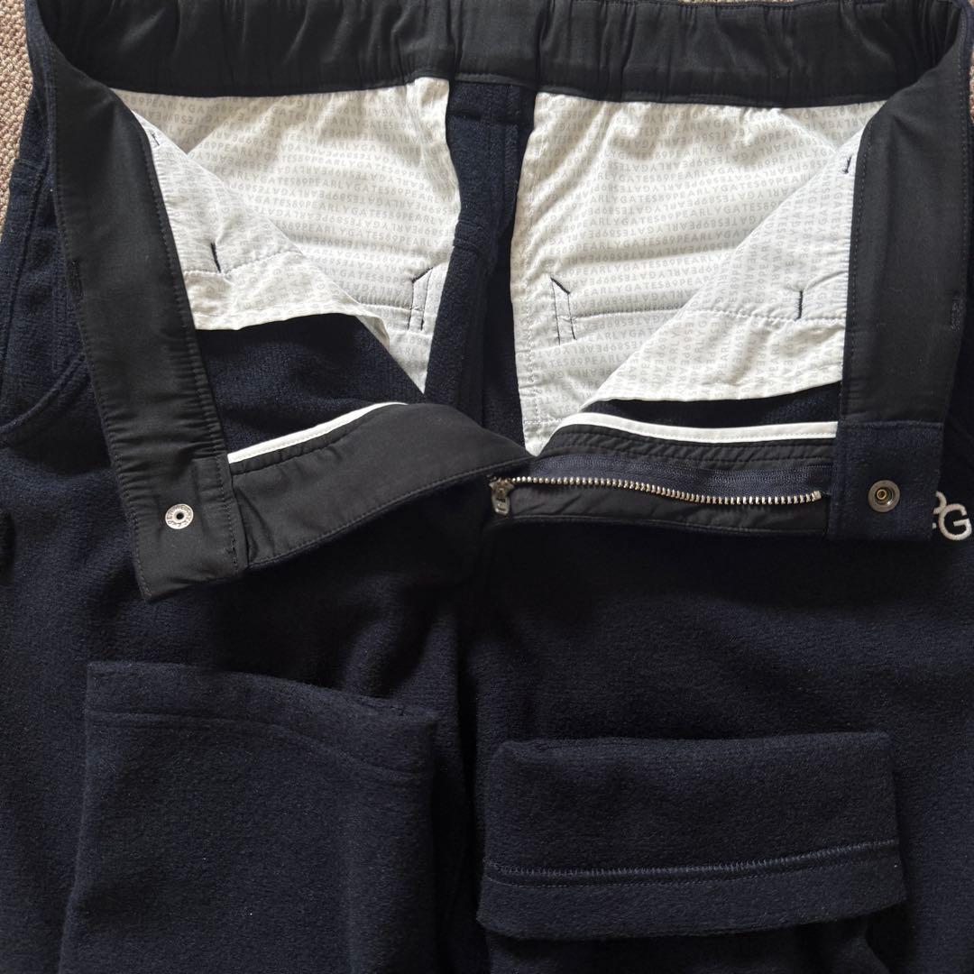現行モデル　極美品　起毛　パーリーゲイツ　パンツ　M〜L相当　紺　ネイビー 4