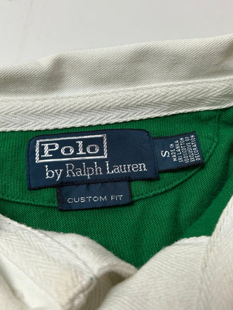 Polo by Ralph Lauren ラガーシャツ　グリーン/ホワイト　S