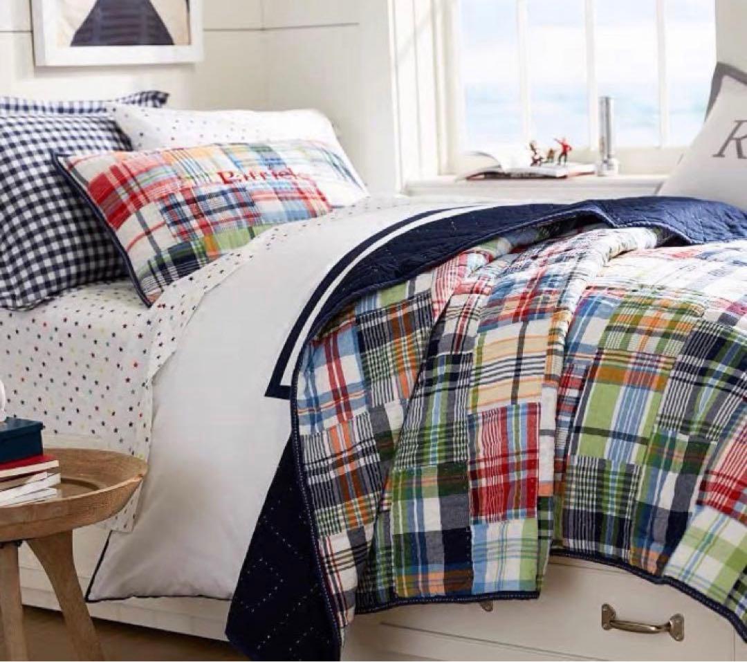 Pottery Barn ポッタリーバーン枕カバー1￼枚　パッチワークキルト新品