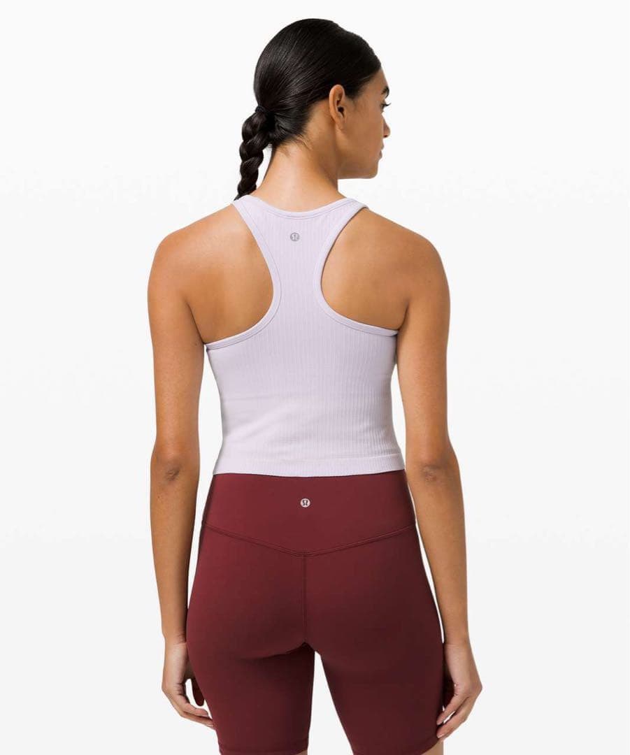 Lululemon 薄紫 タンクトップ 8 M L ラベンダー　パープル　グレー