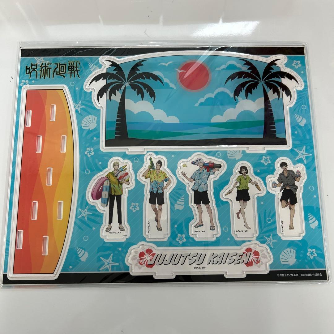 呪術廻戦 海Ver. 缶バッジ12・イラストカード12・BIGアクスタ4ジオラマ