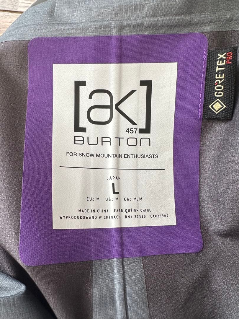 スノーボード Burton ak457 gore-tex pro size L
