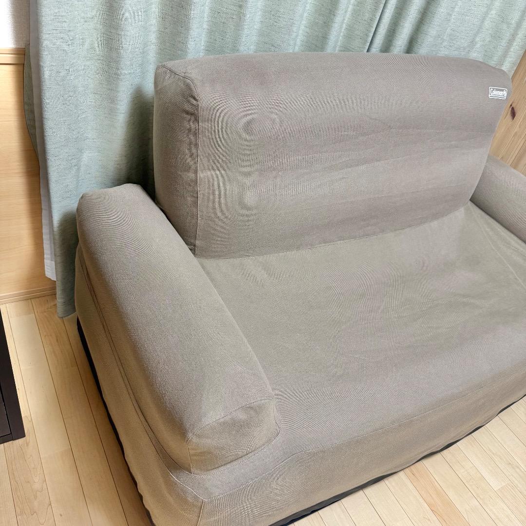Coleman コールマン　エアカウチ　ダブル　ベージュ　収納袋付き