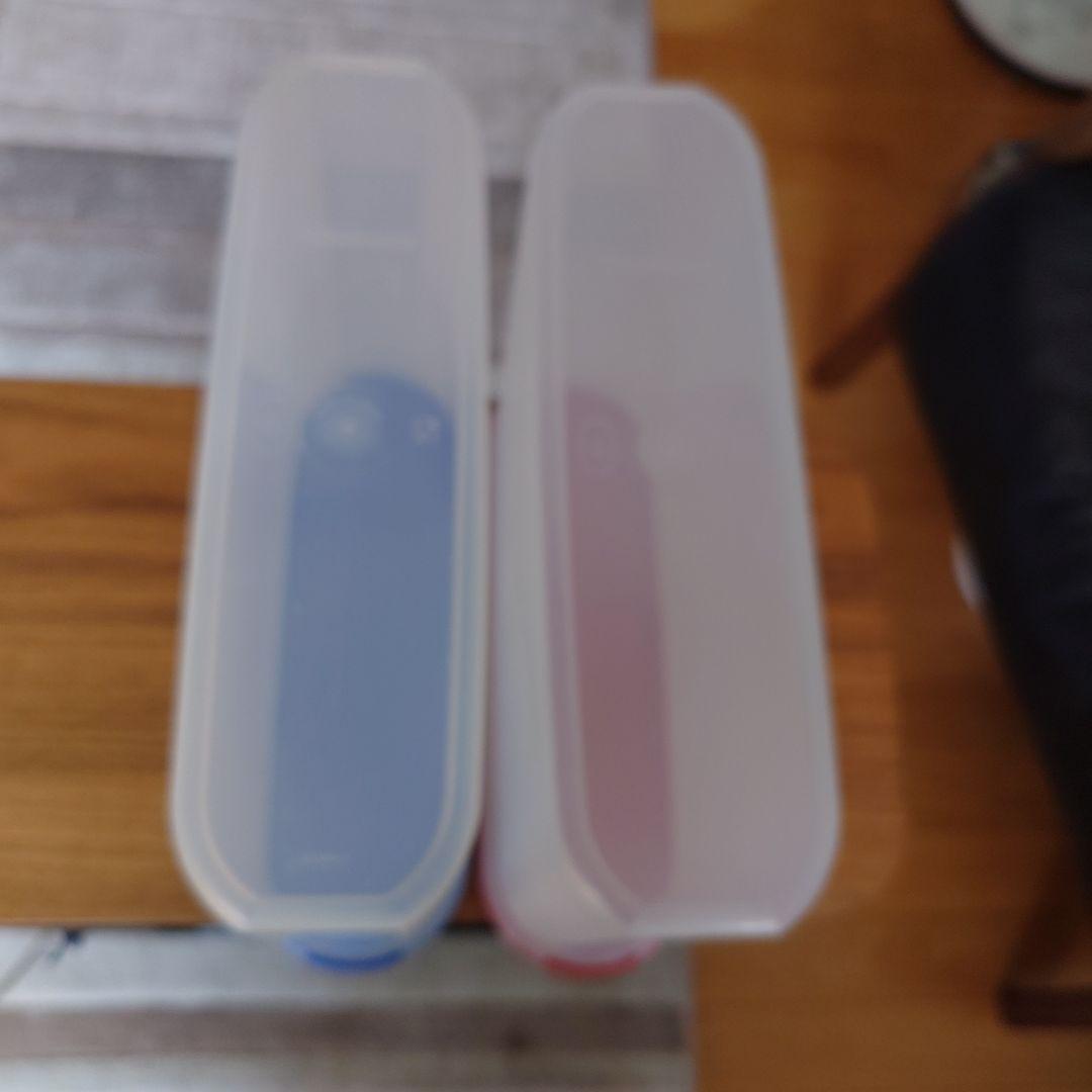 Tupperware 青 赤 保存容器 2個セット