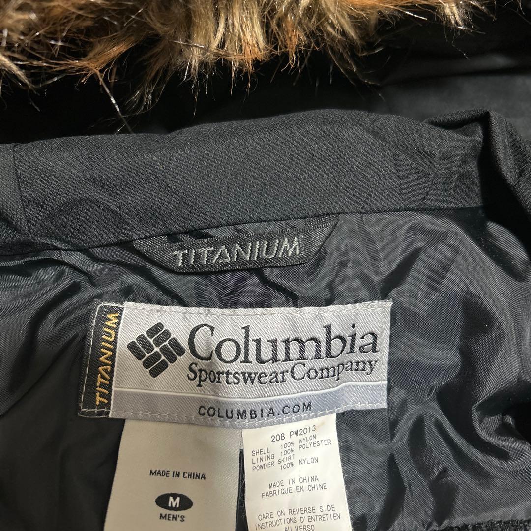美品Columbiaコロンビアtitaniumチェック柄スキーウェアMジャケット