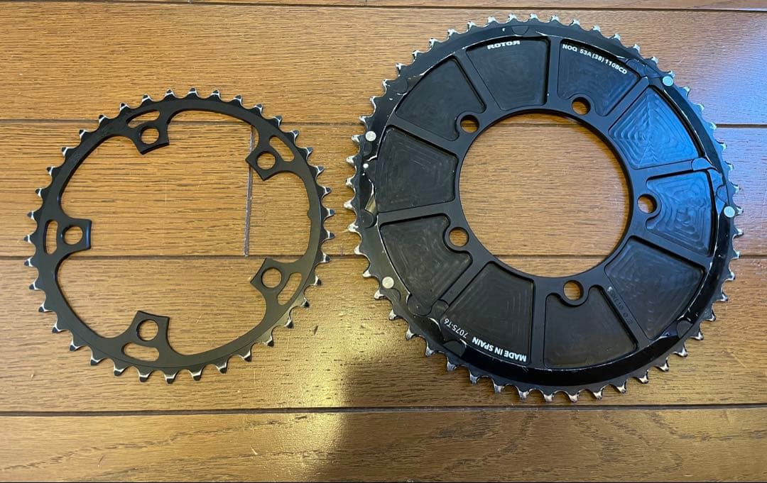 は*ん様 ROTOR CARBON チェーンリング 53-38T 110BCD