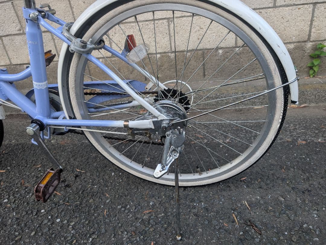降りたたみ自転車 24インチ 前カゴ付き