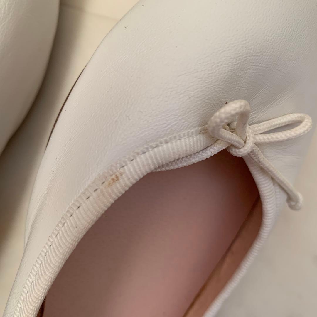 vera pelle バレエシューズ　ベラペレ　38 24 白　レペット