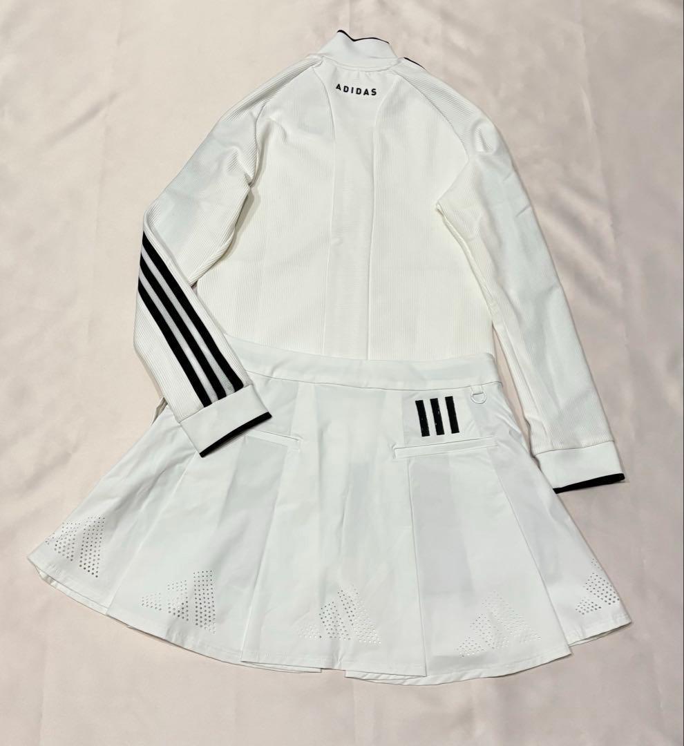 新品adidasゴルフ　スリーストライプストラックジャケット　パンチングスカート