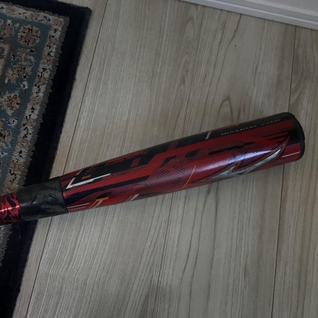Mizunoミズノ マグナインパクト 軟式バット 赤 85cm バットケース付