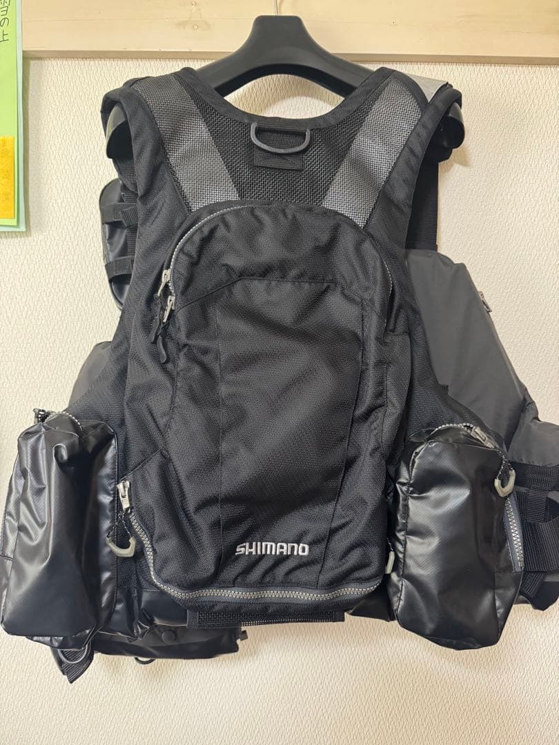 美品SHIMANO XEFO フィッシングベスト ブラック
