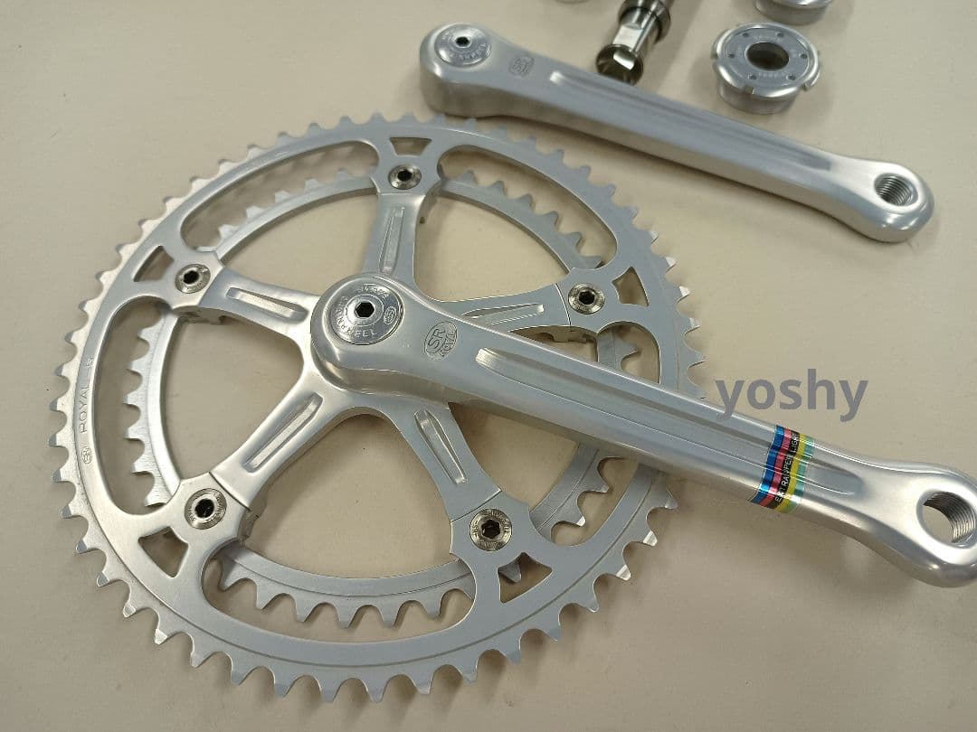 81 【新品未使用・希少品】SRロイヤル　ギヤクランク　チタニウム製シャフト付