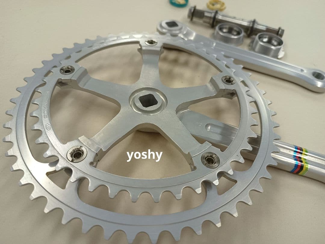 81 【新品未使用・希少品】SRロイヤル　ギヤクランク　チタニウム製シャフト付