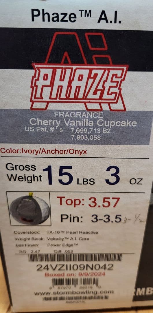 Phaze A.I. ボウリングボール 15ポンド
