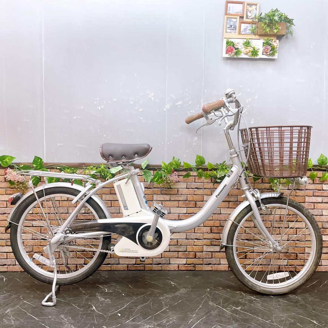 【57】電動自転車 Panasonic ビビ ライト シルバー 20インチ