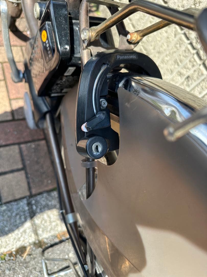 引き取り限定！パナソニック電動アシスト自転車 ブラウン 前カゴ付き
