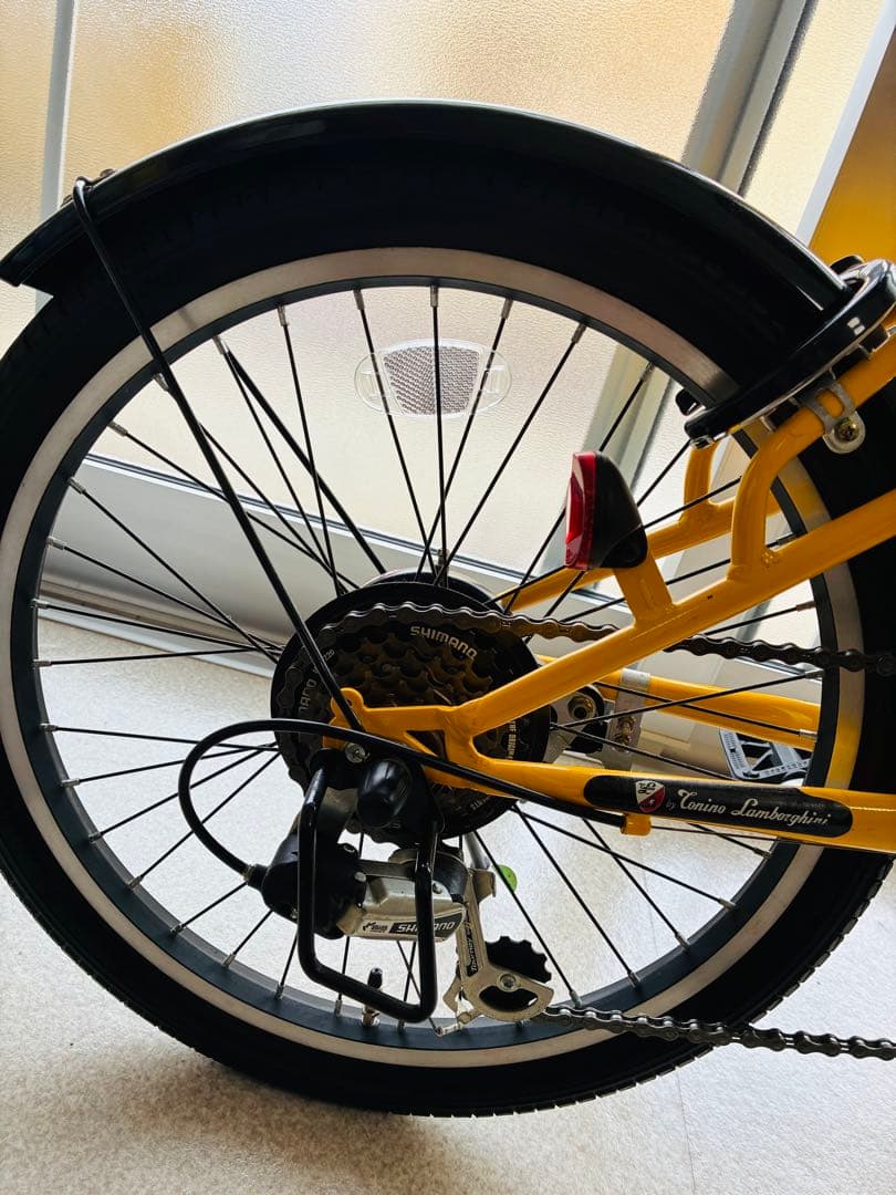 ランボルギーニ FDB206ALL 20インチ 折りたたみ自転車 イエロー 美品