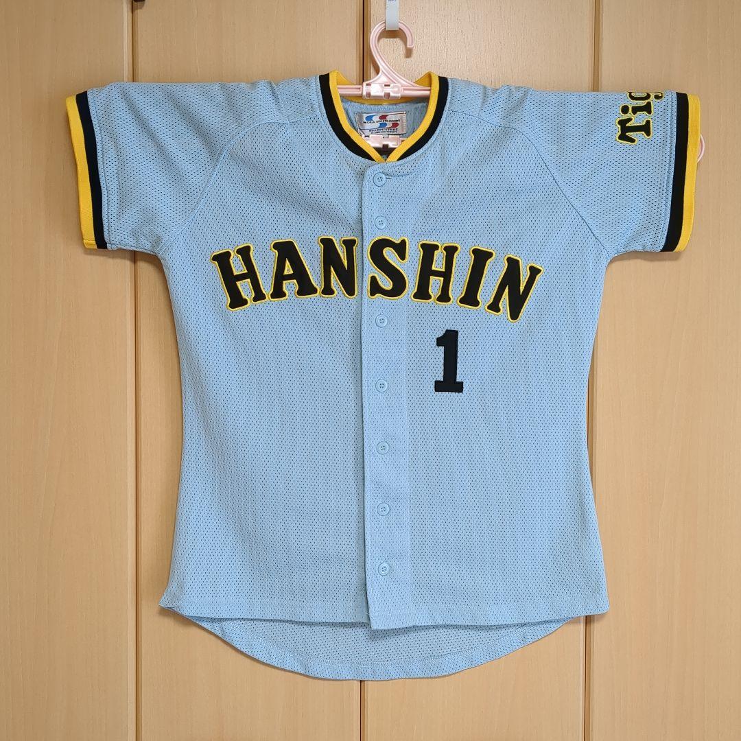 阪神タイガース 鳥谷敬 刺繍ユニフォーム HANSIN 1 ライトブルー