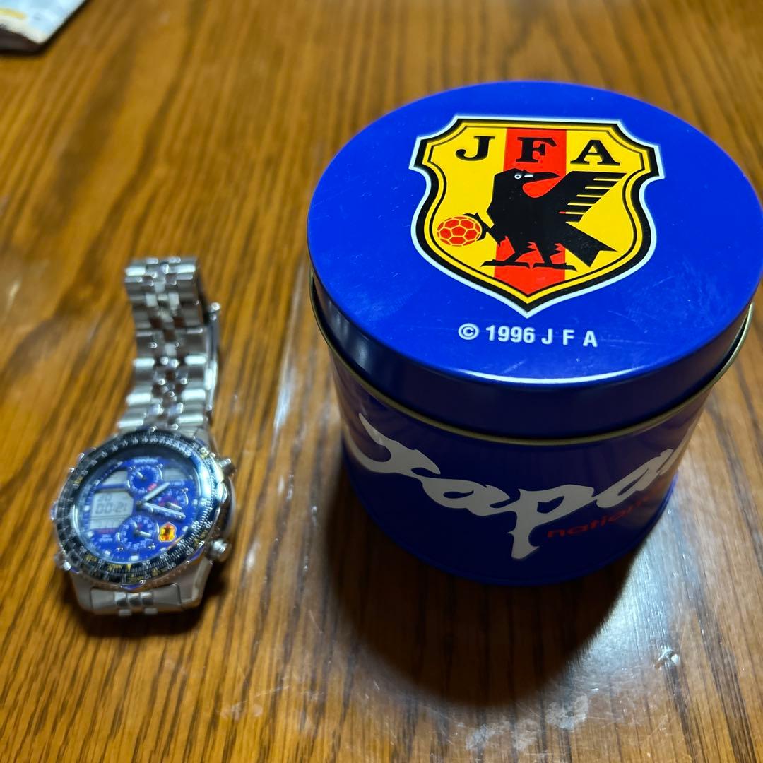 JFA デジタルシチズン製腕時計 青 ステンレス