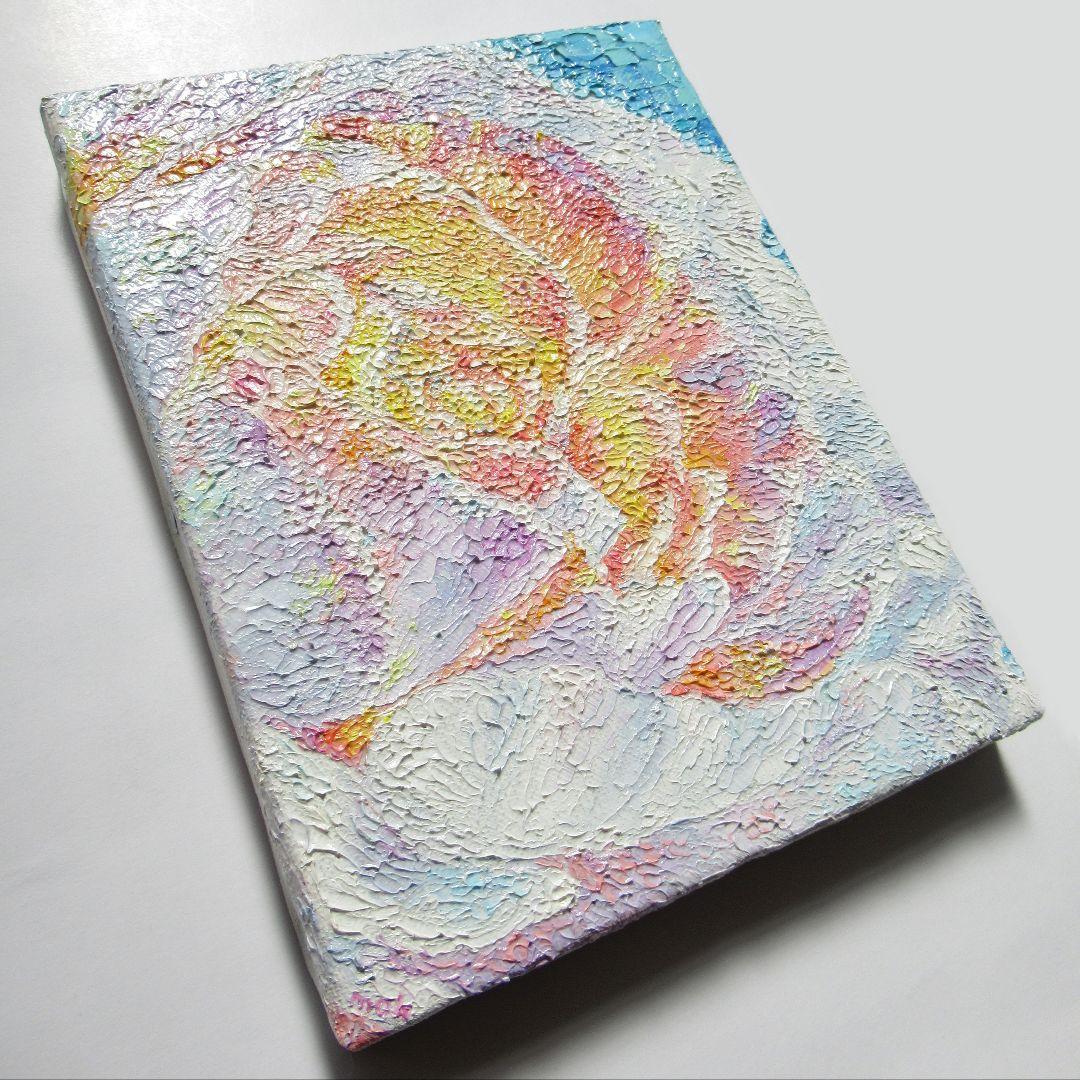[匿名で配送] 一点もの ラナンキュラス 花 油絵 油彩 絵
