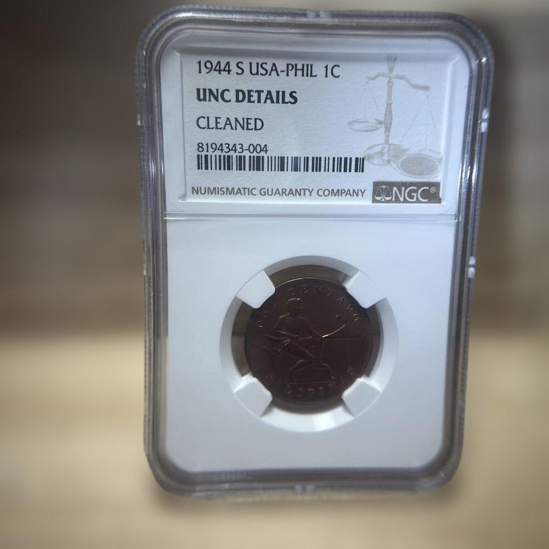 1944 S USA-PHIL 1C NGC UNC フィリピン　未使用