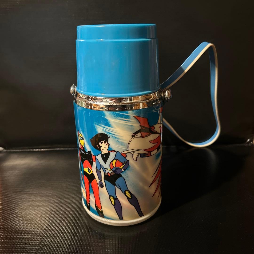 昭和レトロ　グレンダイザー アニメキャラクター 水筒 500ml 青色