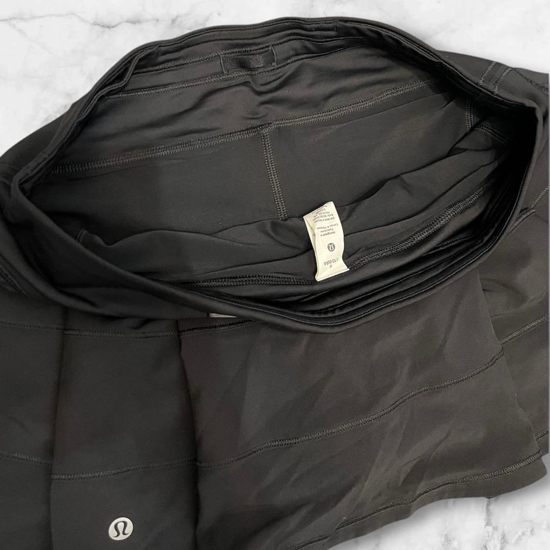 【新品】lululemon 黒 M スカート インナーパンツ一体型 ポケット付