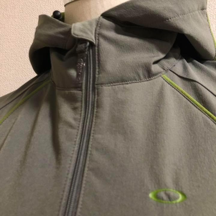 オークリー★ハーフジップ ストレッチ パーカー オリーブ XSサイズ(US)