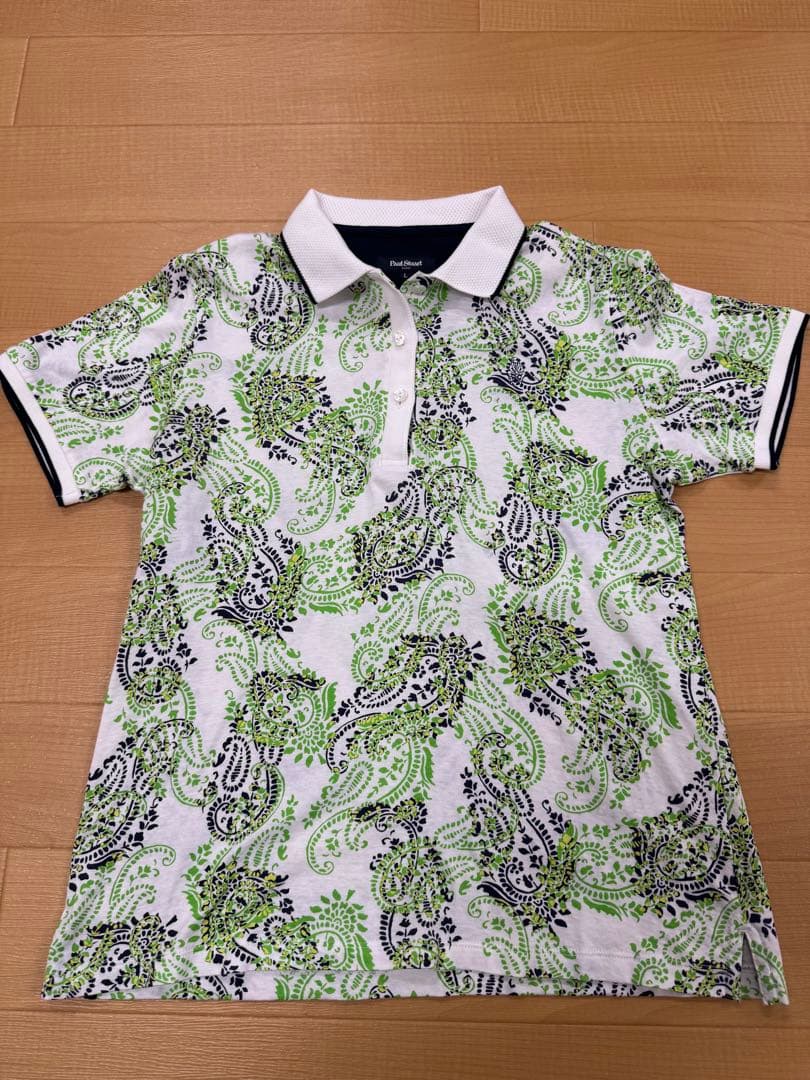 Paul Stuart GOLF グリーンペイズリー柄ポロシャツ+スカート