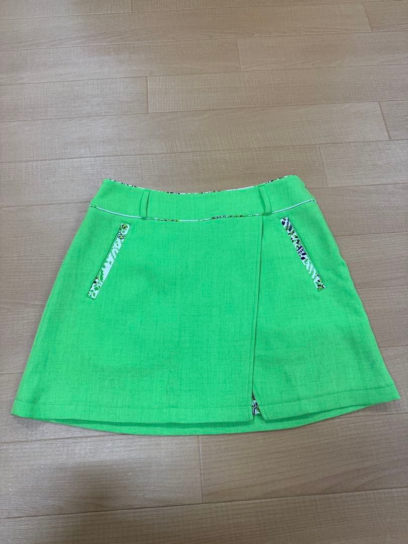 Paul Stuart GOLF グリーンペイズリー柄ポロシャツ+スカート