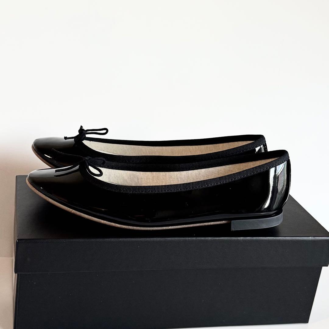 Repetto レペット フラット シューズ 靴 バレエ ブラック エナメル