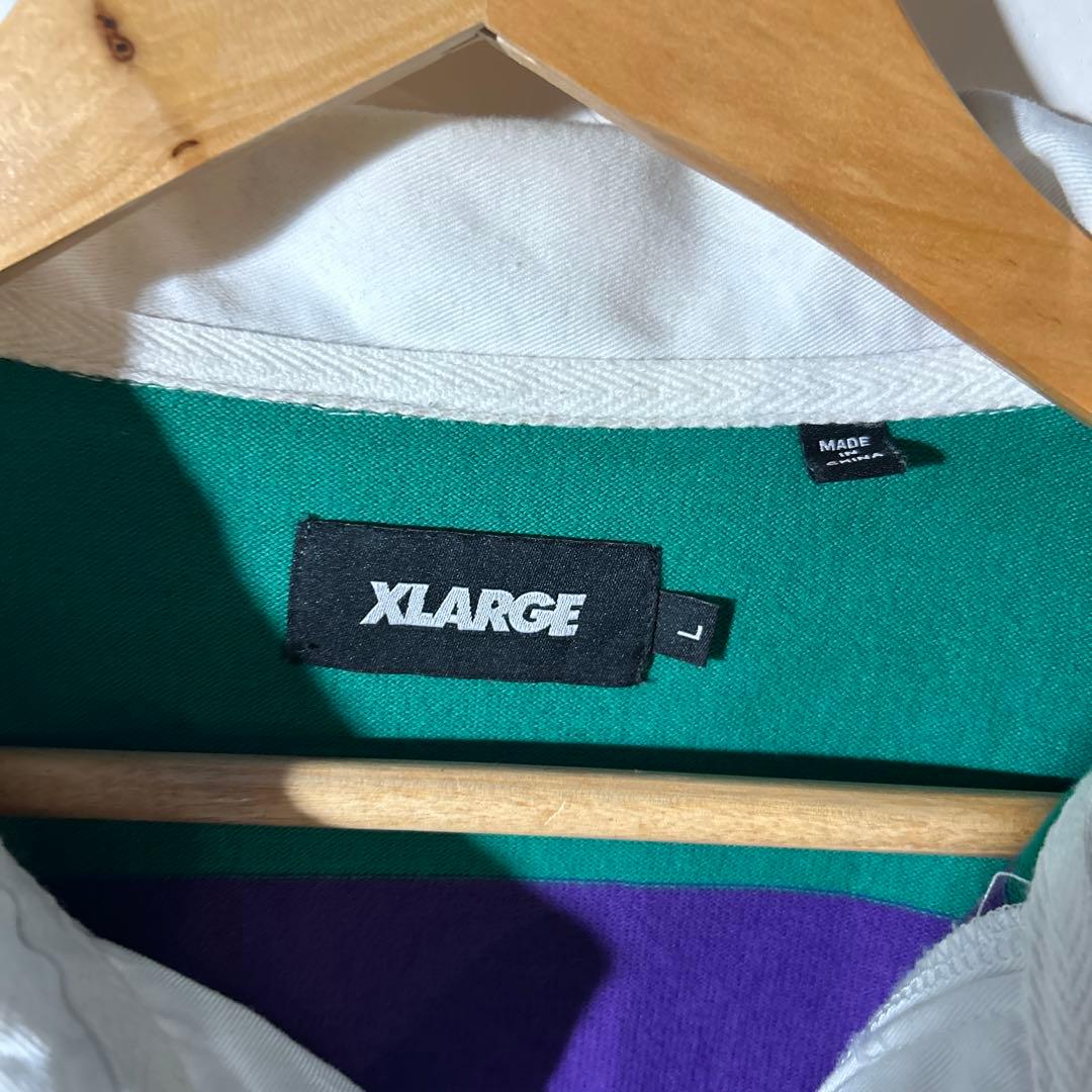 【XLARGE】 ストライプ ラガーシャツ