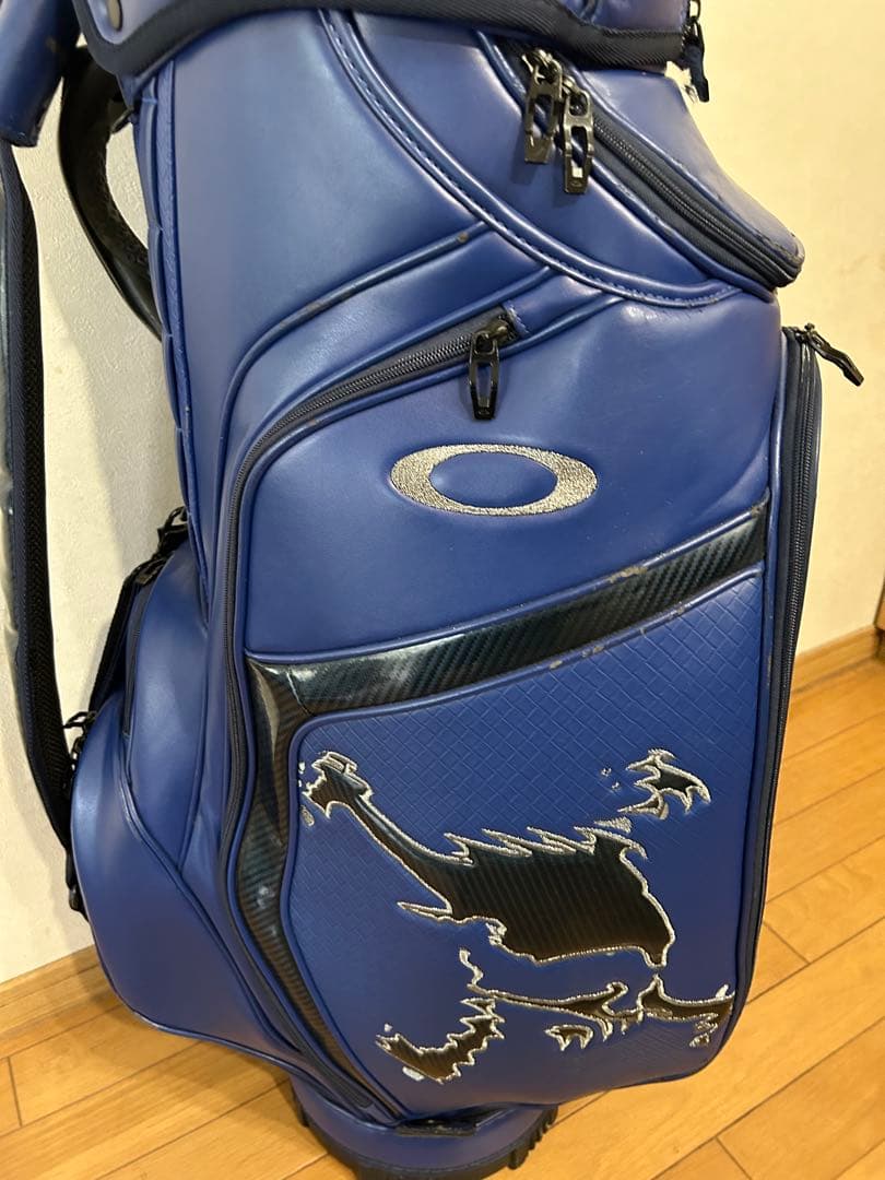 OAKLEY 青 キャディバッグ 合成皮革